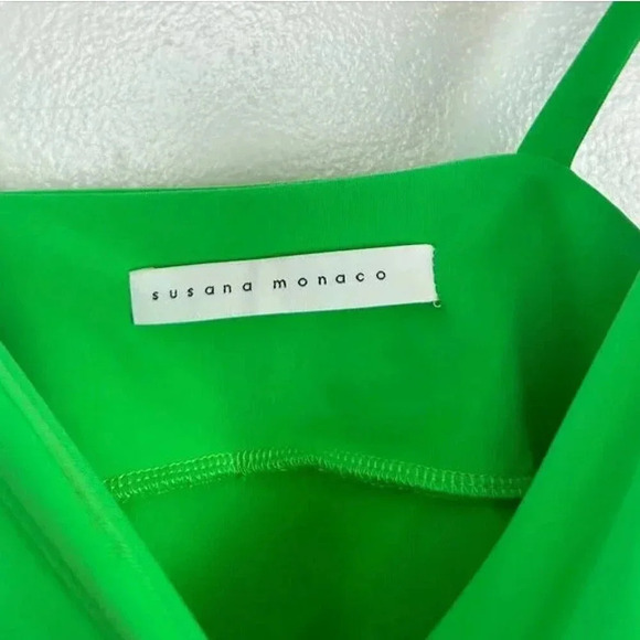 Susana Monaco Sweetheart Neck Camisole in Zing Green, Size S - Picture 4 of 5